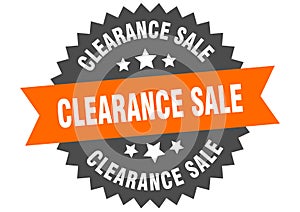 clearance sale sign. clearance sale round isolated ribbon label.