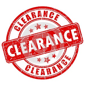 Clearance sale rubber vector stamp