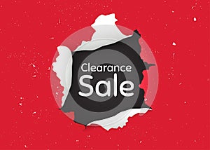 Clearance sale symbol. Special offer price sign. Vector photo