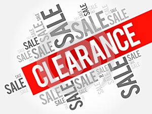 Clearance sale words cloud photo