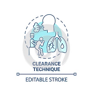 Clearance technique blue concept icon