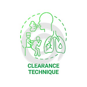 Clearance technique green gradient concept icon