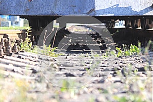 Clearance between train and railways.