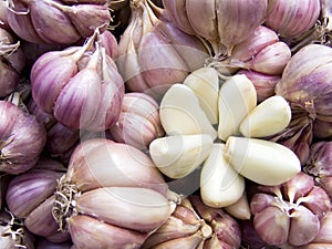 The cleared garlic
