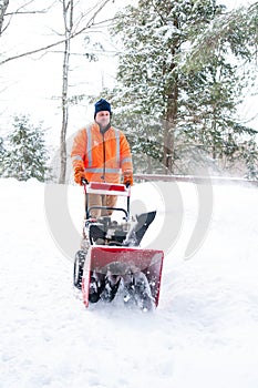 Clearing a driveway of snow