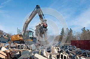 Clearing rubble photo