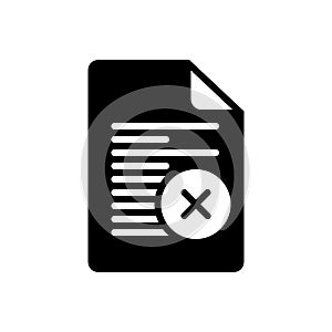 Black solid icon for Cleartext, delete and remove