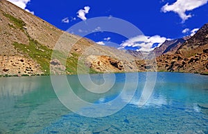 Clearwater Lake in the High-Altitude Mountain Desert of the Himalayas