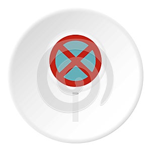 Clearway sign icon circle