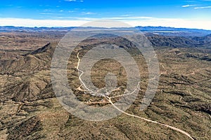 Cleator, Arizona from above the road to Crown King