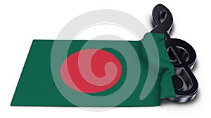 Clef symbol symbol and flag of bangladesh