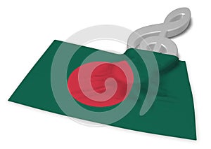 Clef symbol symbol and flag of bangladesh