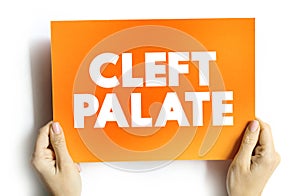 Cleft palate text quote on card, concept background