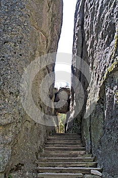 Cleft in the rock, Black Hills, South Dakota