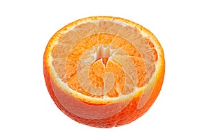 Clementine citrus fruit on white