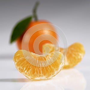 Clementine Fruit, citrus reticulata against White Background