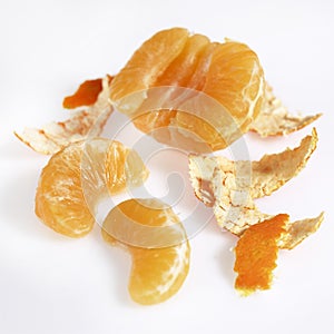 Clementine Fruits, citrus reticulata against White Background