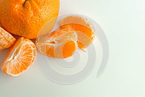Clementine Tangerine on white background photograph