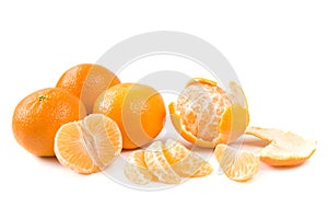 Clementines on white photo