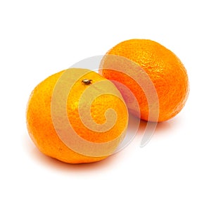 Clementines on a white background