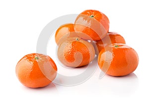 Clementines on white