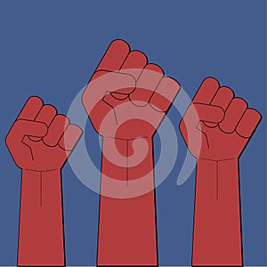 Clenched fist protest