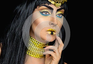 Cleopatra female posing in the studio