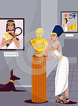 Cleopatra Flat Illustration