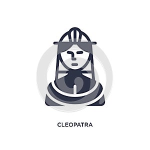 cleopatra icon on white background. Simple element illustration from desert concept