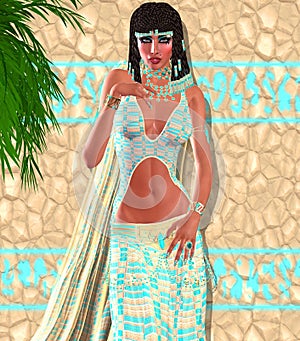 Cleopatra, a modern Egyptian digital art version.