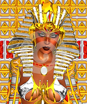 Cleopatra, a modern Egyptian digital art version.