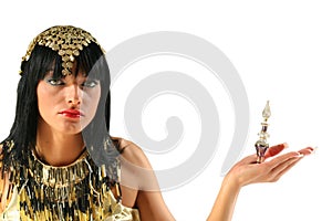 Cleopatra with parfume