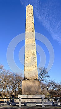 `Cleopatra`s Needle` is an Obelisk made by an Egyptian pharaoh in 1461 BC and now situated in Central Park, New York City.