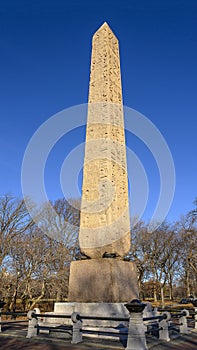 `Cleopatra`s Needle` is an Obelisk made by an Egyptian pharaoh in 1461 BC and now situated in Central Park, New York City.