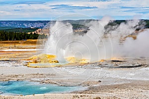 Clepsydra Geyser in Yellowstone National Park