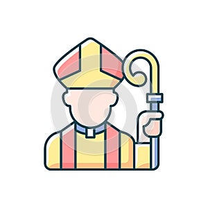 Clergy RGB color icon photo