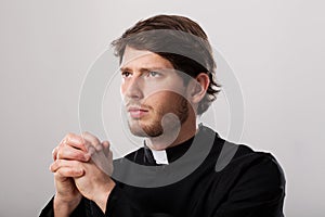 Clergyman praying