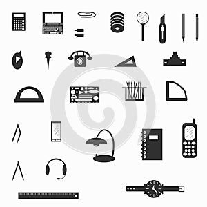 Clerical paraphernalia symbols vector illustration