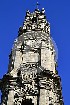 Clerigos Tower, one of the landmarks and symbols of the city of Porto, Portugal