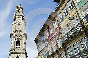 Clerigos tower in porto portugal photo