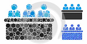 Clerks desk Composition Icon of Circles