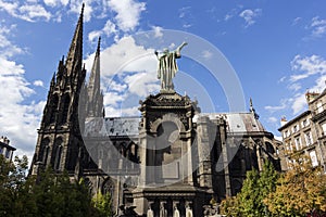 Clermont-Ferrand Cathedral in France photo