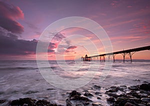 Clevedon Pier sunset