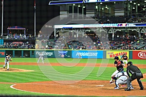 Batter at the plate, Cleveland Indians Baseball game