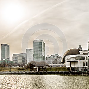 Cleveland ohio city skyline daytime