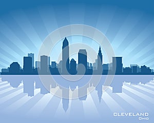 Cleveland, Ohio skyline silhouette