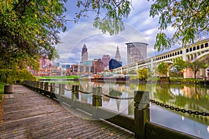 Cleveland, Ohio, USA Downtown Skyline