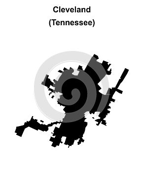 Cleveland outline map