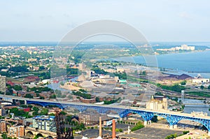 Cleveland shoreline aerial