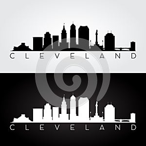 Cleveland skyline silhouette